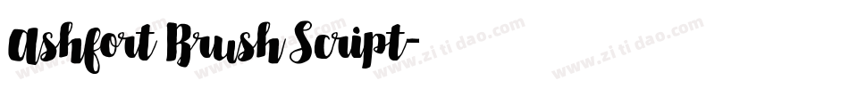 Ashfort Brush Script字体转换